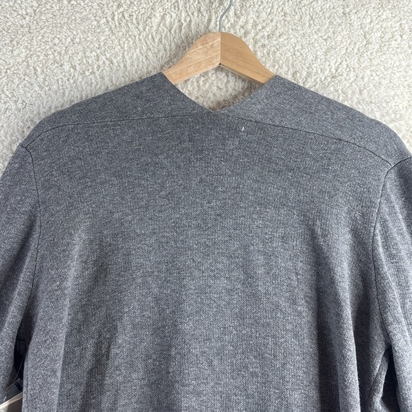 NWT Kasper Womens Gray Faux Fur Trim Cuff Open-Front Cardigan Sweater M MEDIUM - Picture 10 of 14